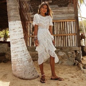 LoveShackFancy Cherina Dress MINT